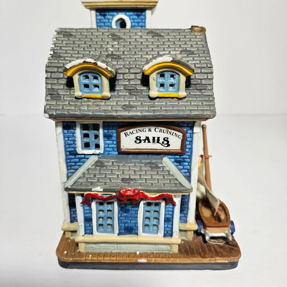 Lemax Plymouth Corners Hanson & Sons Sailmakers Lighted Building 2006 65383